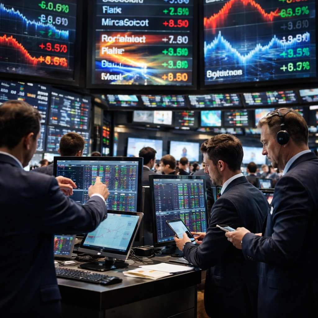 Markets See Wide Swings; Microsoft and Salesforce Slip as Travel and Airlines Rally