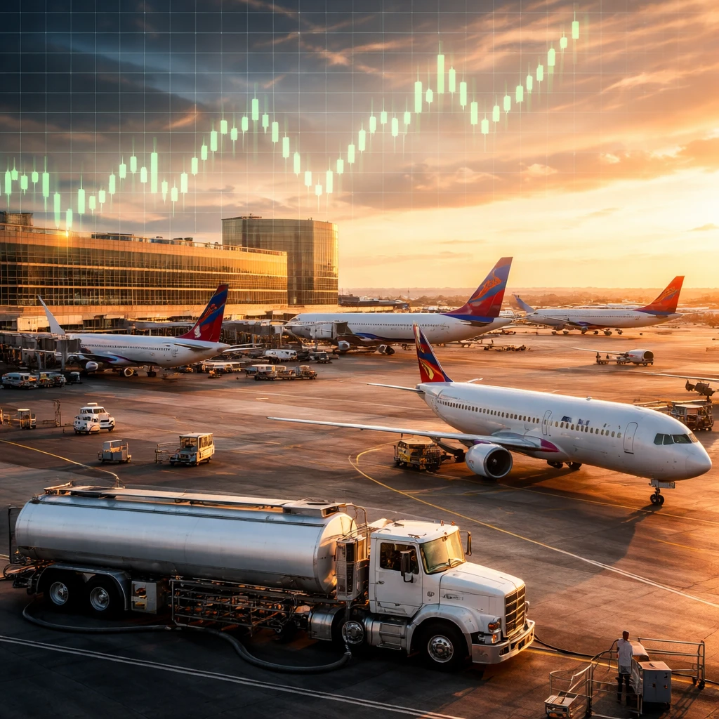 Airline Shares Advance as Oil Retreat Eases Pressure on Fuel Bills