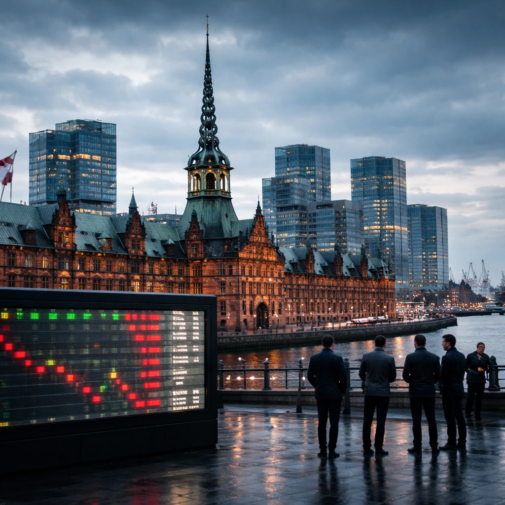 Copenhagen benchmark slips as tech, healthcare and property drag index down