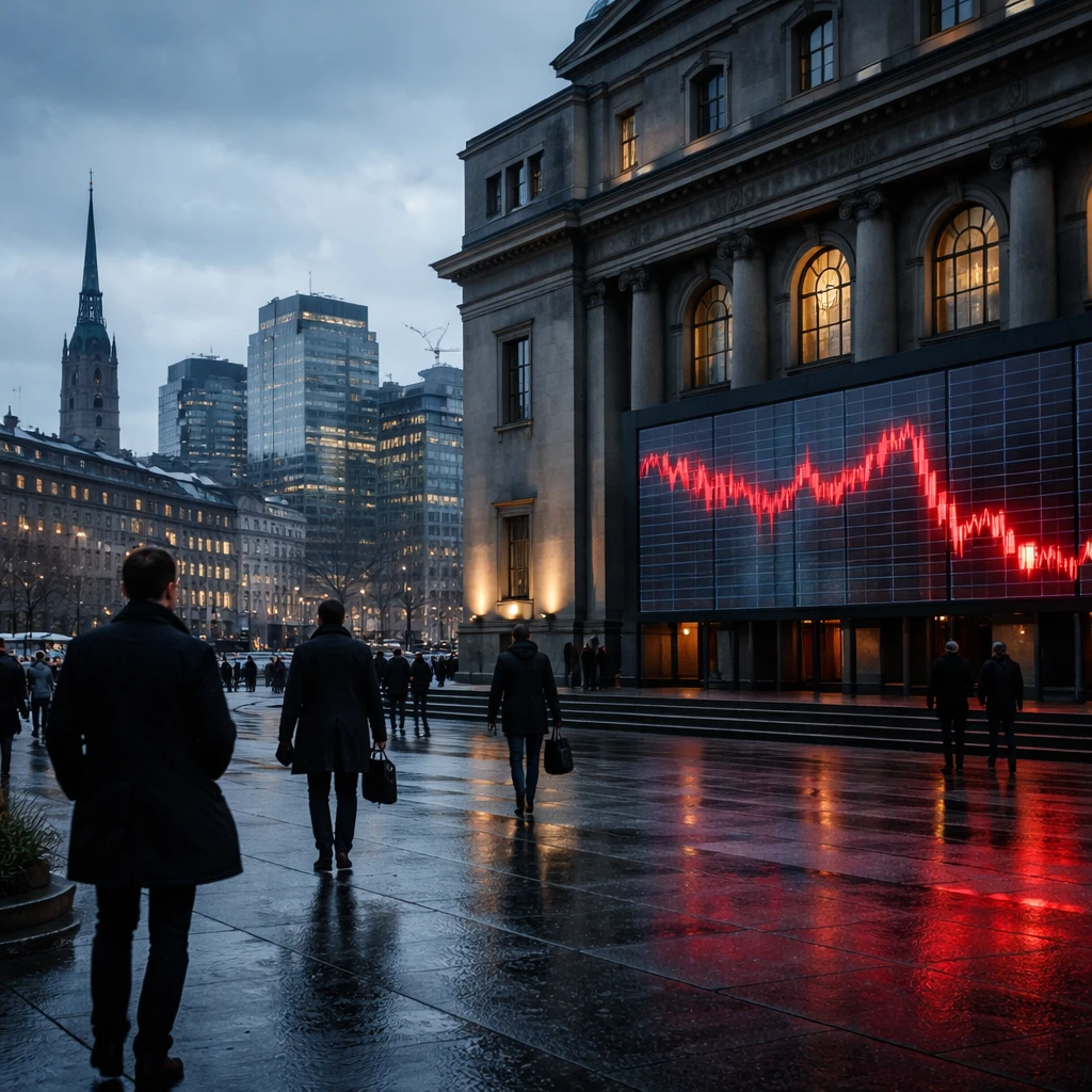 Stockholm benchmark closes lower as Industrials, Materials and Financials drag market down