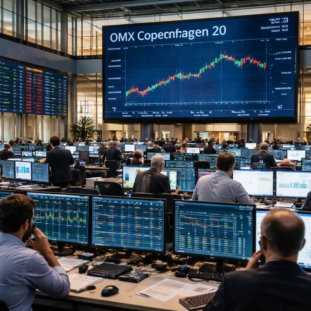 Denmark's OMX Copenhagen 20 Experiences Slight Decline Amid Sector Pressures