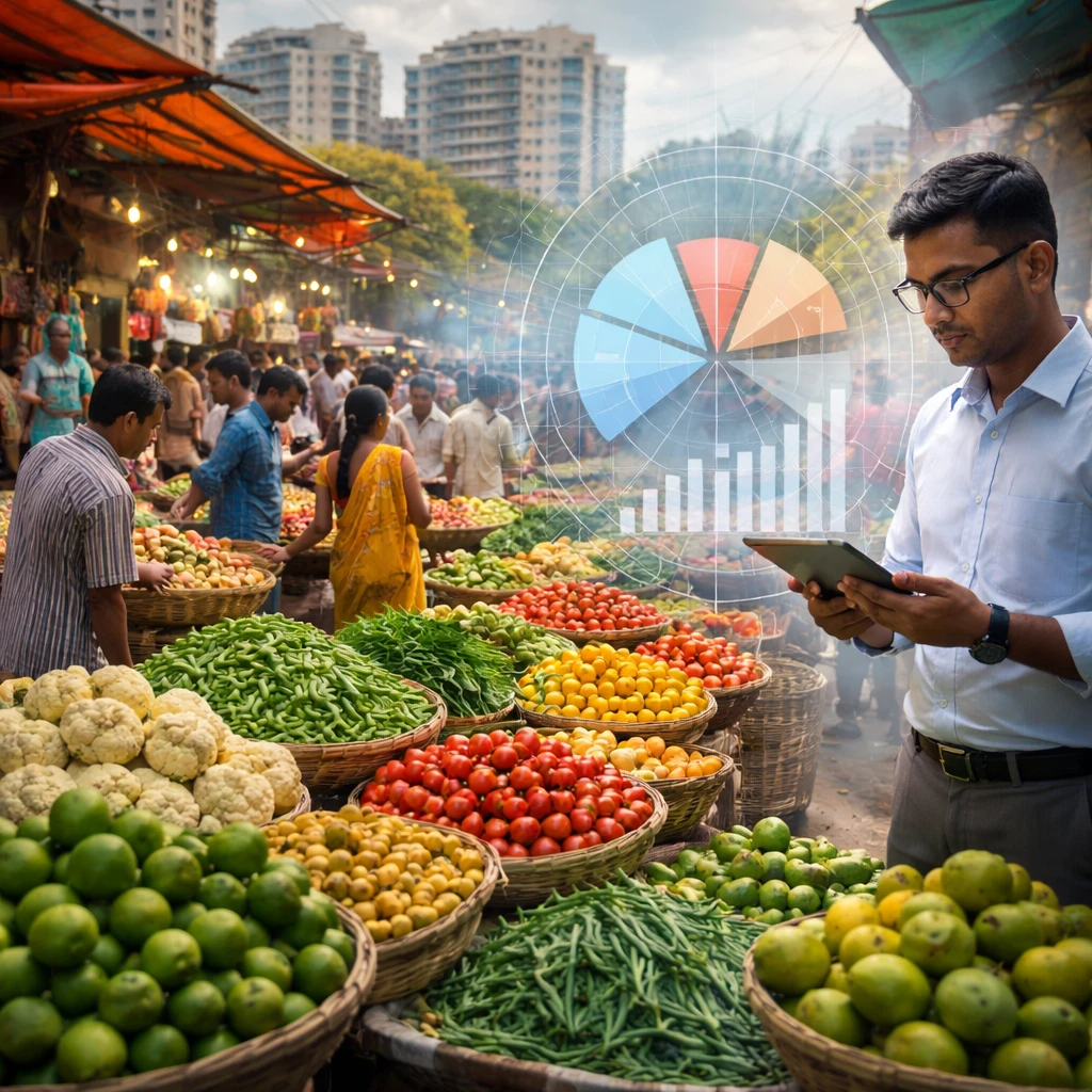 India Revises CPI Basket, Reduces Food Weighting to 36.75% in New Series