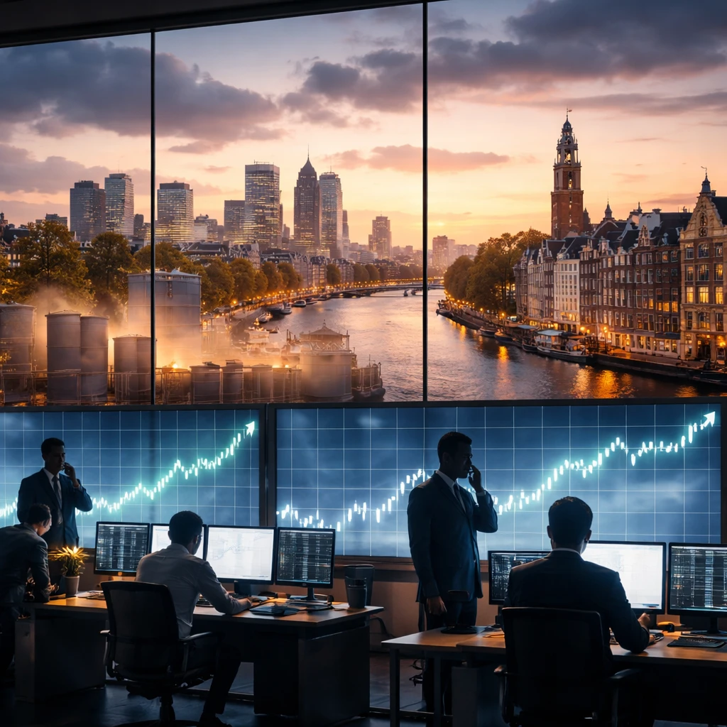 AEX Inches Higher to Record Close as Oil and Telecoms Lift Dutch Market