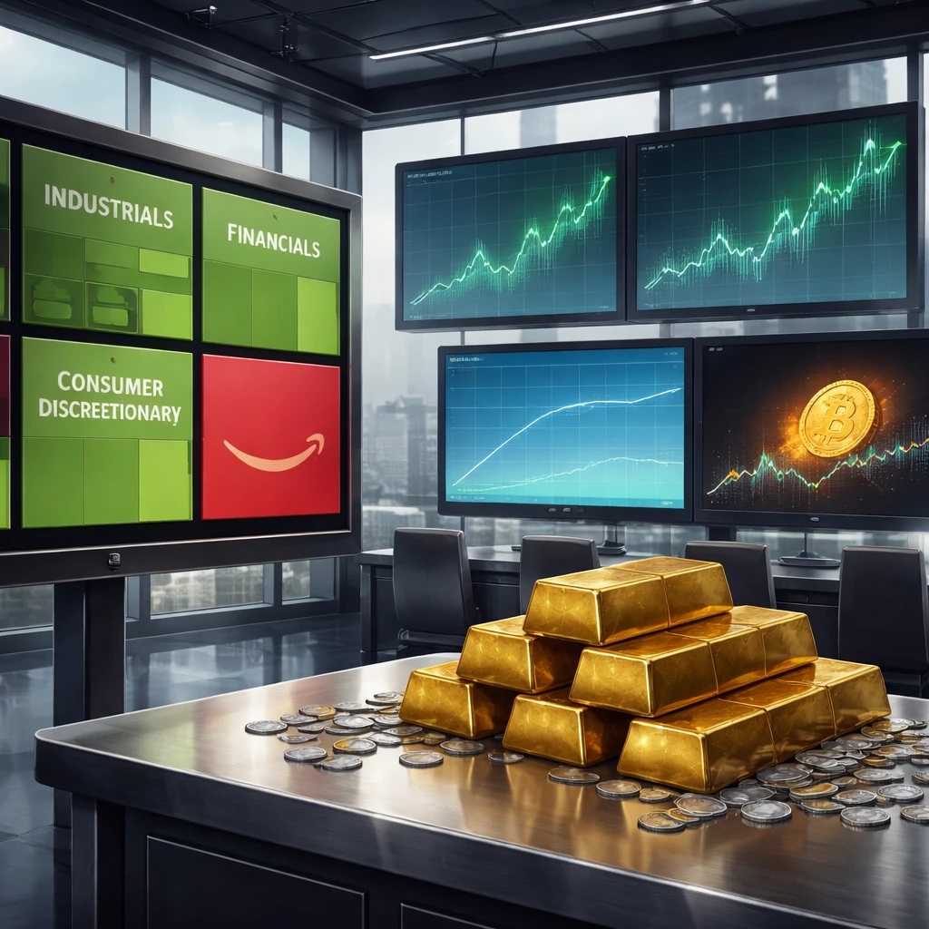 Midday Rebound Finds Its Feet: Small Caps Lead, Tech Stabilizes, Amazon Drags Discretionary as Metals Rip